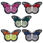 Вышитые нашивки на одежду Embroidery Бабочки набор №3 75х45 мм (68708)