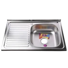 Мийка кухонна Mira накладна прямокутна 800х500х180 Decor Right MR 8050 R D