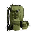 Рюкзак тактический 75 л +3 подсумка Green армейская спецсумка (F_5367-16919) - изображение 3