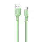 Дата кабель USB 2.0 AM to USB-C 1.0m soft silicone green ColorWay (CW-CBUC042-GR)