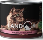 Вологий корм для кішок LANDOR Sterilized Turkey Індичка з журавлиною 200 г
