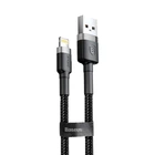 Дата кабель Baseus Cafule Lightning Cable 1.5A (2m) Серый / Черный
