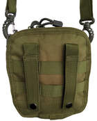 Тактическая поясная наплечная сумка - подсумок с ремнём Tactic с системой M.O.L.L.E Олива (1030- olive) - изображение 3