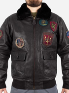 Куртка лётная кожанная MIL-TEC Sturm Flight Jacket Top Gun Leather with Fur Collar 10470002 3XL Black (2000980537419) - изображение 1