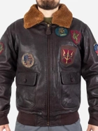 Куртка лётная кожанная MIL-TEC Sturm Flight Jacket Top Gun Leather with Fur Collar 10470009 3XL Brown (2000980537365) - изображение 1
