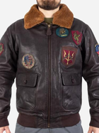 Куртка лётная кожанная MIL-TEC Sturm Flight Jacket Top Gun Leather with Fur Collar 10470009 M Brown (2000980537389) - изображение 1