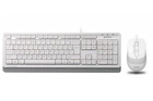 Клавіатура і миша A4Tech F1010 дротові White