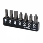 Набор бит Toptul 1/4" 7ед. (SL: 4*0.5, 5.5*1, 6.5*1.2; PH1, PH2; PZ1, PZ2) (GAAV0704)
