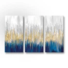Модульна картина Gold Blue Abstract 156x100 см (MK311649)