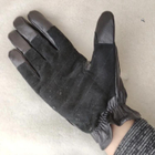 Мужские тактические кожаные перчатки для военных (спецназ) без подкладки GlovesUA мод.312а р.8 черные - изображение 3