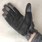 Чоловічі тактичні шкіряні рукавички для військових (спецназ) без підкладки GlovesUA мод.312а р.9,5 чорні - зображення 3