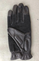 Чоловічі тактичні шкіряні рукавички для військових (спецназ) без підкладки GlovesUA мод.312а р.9,5 чорні - зображення 4