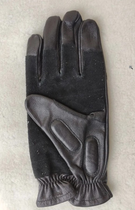 Чоловічі тактичні шкіряні рукавички для військових (спецназ) без підкладки GlovesUA мод.312а р.9 чорні - зображення 4