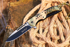 Нож тактический, складной нож карманный для рыблки, охоты, Bounce HP-4312, зеленый - изображение 2