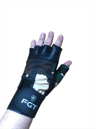 Рукавички без пальців, тактичні рукавички без пальців зі шкіри+текстиль (пара), розмір XXL, колір камуфляж - зображення 3