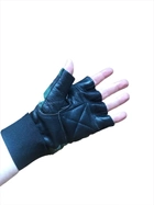 Рукавички без пальців, тактичні рукавички без пальців зі шкіри+текстиль (пара), розмір XXL, колір камуфляж - зображення 4