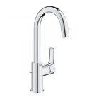 Cмеситель для умывальника однорычажный с высоким изливом GROHE EUROSMART хром латунь с донным клапаном 23537003