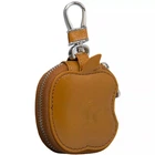 Чехол Leather Case кожа для AirPods Button Brown (5) коричневый