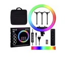 Кольцевая LED лампа RGB MJ18 45см (3 крепления) пульт + сумка)