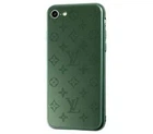 Чехол стеклянный Glass Case Louis Vuitton Луи Витон для iPhone SE 2020 (04) Pine green зеленый