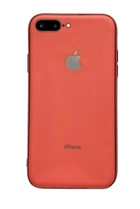 Чехол Silicone Glass Case для iPhone 8 Plus (02) Coral коралловый