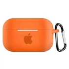 Чехол для AirPods Pro Logo Silicone case с карабином (21) Orange оранжевый