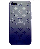 Чохол скляний Glass Case Louis Vuitton Луї Вітон для iPhone 7 Plus (06) Deep blue синій