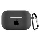 Чехол для AirPods Pro Logo Silicone case с карабином (29) Dark grey темно серый