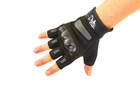 Перчатки тактические с открытыми пальцами SILVER KNIGHT 7053 XL Черные - изображение 3