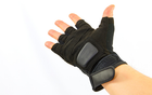Перчатки тактические с открытыми пальцами SILVER KNIGHT 7053 XL Черные - изображение 4