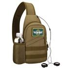 Армейская сумка рюкзак с USB портом Защитник 129 хаки - изображение 5