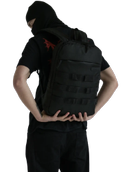 Рюкзак тактический объем 13 литров, с отделом для ноутбука до 15,6", тактичний рюкзак, Bounce ar. TR-V-02, черный - изображение 1