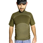 Тактическая футболка с коротким рукавом Lesko A424 Green XXL потоотводящая армейская камуфляжная - изображение 3