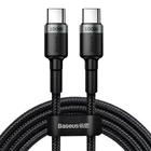 Кабель для быстрой зарядки Baseus Cafule Type-C to Type-C PD 2.0 100W 5A 2m Black (CATKLF-ALG1)