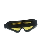 Очки тактические защитные на резинке с желтыми линзами, цвет черный - изображение 2
