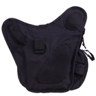 Міцна тактична військова міська сумка рюкзак через плече однолямкова для міста SILVER KNIGHT Чорна АН517 - зображення 6