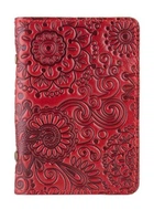 Обложка для документов из кожи HiArt AD-03 Crystal Red Mehendi Art Красный