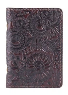 Обложка для документов из кожи HiArt AD-03 Crystal Brown Silk Mehendi Art Коричневый