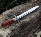 Складной нож кортик, нож финка (финский) в уникальном стильном дизайне, сталь 440C - изображение 1