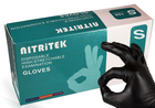 Перчатки нитровиниловые S черные Nitritek неопудренные 100 шт - изображение 8
