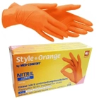 Перчатки нитриловые M оранжевые Ampri STYLE ORANGE неопудренные 100 шт - изображение 1