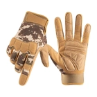 Перчатки тактические военные-армейские CAMO с защитой костяшек кулака дышащие, боевые XL Песочный CM03698-2 - изображение 4