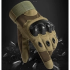 Перчатки тактические военные-армейские сенсорные CAMO с защитой костяшек кулака дышащие, боевые XL Оливковый CMZ909-2 - изображение 2