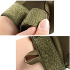 Перчатки тактические военные-армейские сенсорные CAMO с защитой костяшек кулака дышащие, боевые L Оливковый CMZ910-1 - изображение 3