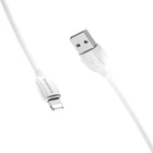 Кабель BOROFONE BX19 USB to iP 2.4A, 1m, PVC, TPE connectors, White 6931474701763