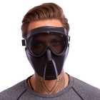 Защитная пейнтбольная тактическая маска для лица с защитой глаз пластиковая Zep-sport Черная (5550) - изображение 3