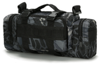 Тактическая универсальная поясная, наплечная сумочка TacticBag Черный питон - изображение 1