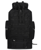 Тактичний туристичний рюкзак розсувний на 80-100л TacticBag Чорний - зображення 3