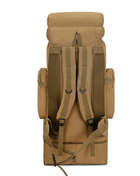 Тактический туристический городской рюкзак с системой M.O.L.L.E раздвижной на 70л- 85л TacticBag Кайот - изображение 6