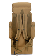Тактичний туристичний міський рюкзак з системою M. O. L. L. E розсувний на 70л - 85л TacticBag Кайот - зображення 7